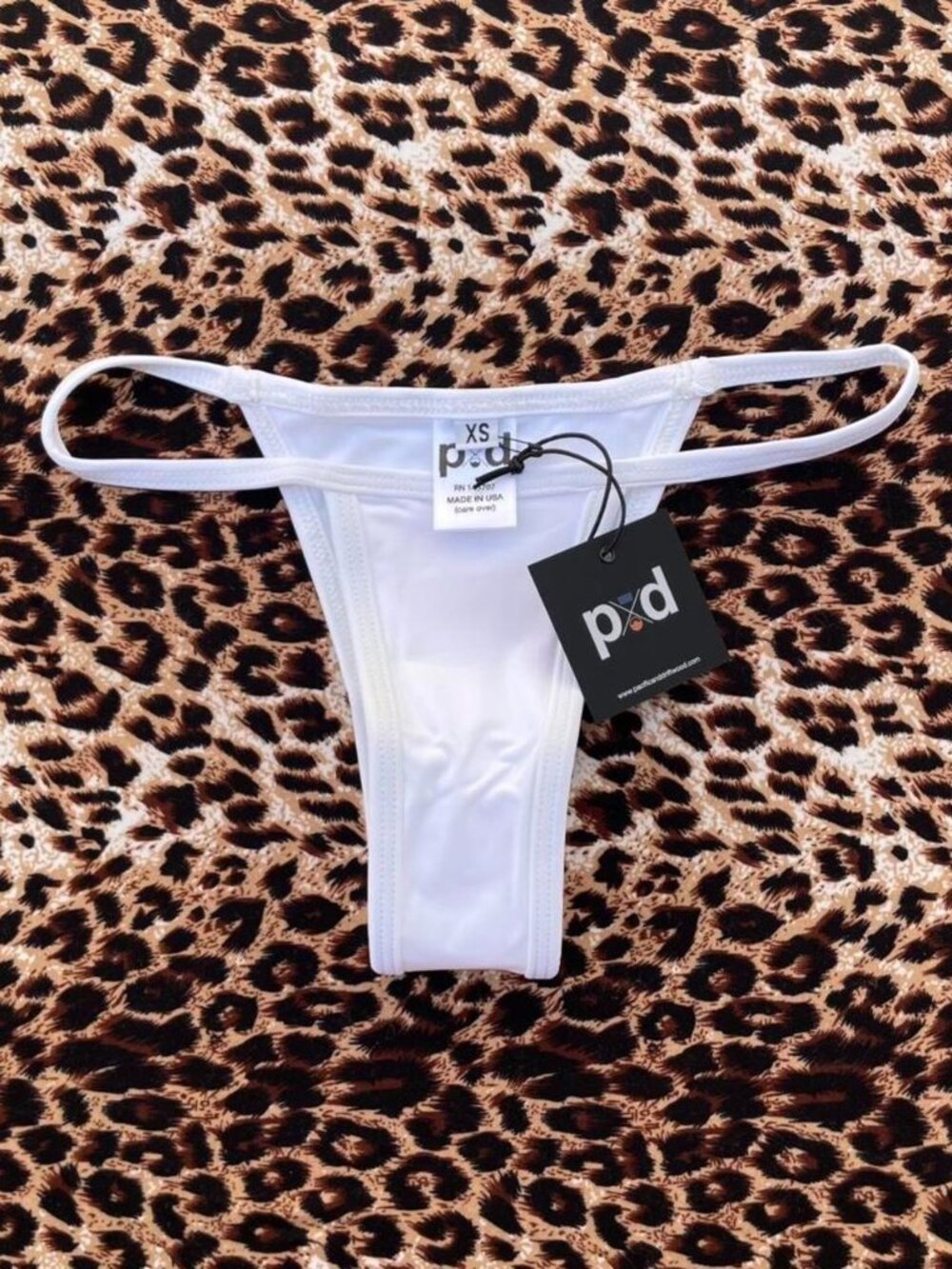 bnwt Pacific & Driftwood white thong bikini bottoms